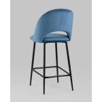 Стул полубарный Меган SN велюр пыльно-синий