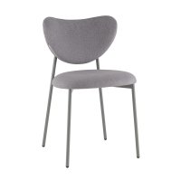 Стул Rina велюр серый каркас серый