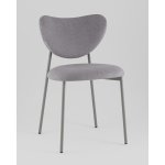 Стул Rina велюр серый каркас серый