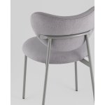 Стул Rina велюр серый каркас серый