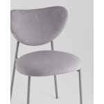 Стул Rina велюр серый каркас серый