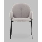 Стул с подлокотниками Моллек букле светло-серый