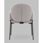 Стул с подлокотниками Моллек букле светло-серый