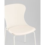 Стул Shaya с подушкой пластик молочный