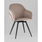 Стул вращающийся Новел New велюр серо-коричневый