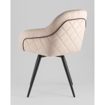 Стул вращающийся Новел New велюр серо-коричневый