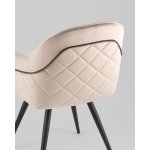 Стул вращающийся Новел New велюр серо-коричневый