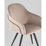 Стул вращающийся Новел New велюр серо-коричневый