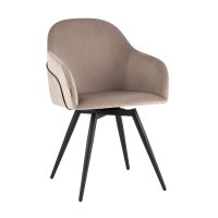 Стул вращающийся Новел New велюр серо-коричневый