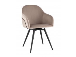 Стул вращающийся Новел New велюр серо-коричневый