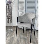 Стул ДИЛЛ, цвет  Lana 80 серый, ткань / черный каркас М-City