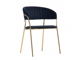 Стул Turin чёрный с золотыми ножками