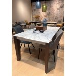 Стол ESMIR 180 MATTE ARABESCATO SOLID CERAMIC/ орех, ®DISAUR