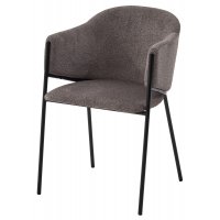 Стул ДИЛЛ, цвет  Lana 30 коричневый, ткань / черный каркас М-City