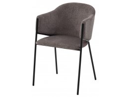 Стул ДИЛЛ, цвет  Lana 30 коричневый, ткань / черный каркас М-City