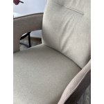 Стул KINNET 360 град. поворот.  MOHAIR-110 / CASTEL-15 Бежевый,ткань/ Тем.-серый каркас, ®DISAUR