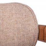 Стул полубарный Rich рогожка латте с ножками цвета орех