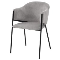 Стул ДИЛЛ, цвет  Lana 80 серый, ткань / черный каркас М-City