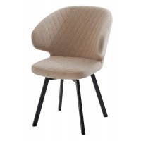 Стул ХИЛТОН 360 град., цвет B03 Бежевый, велюр / черный каркас М-City