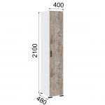 Прихожая Бриз пенал белый/дуб юкон