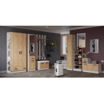 Прихожая Кевин шкаф 2х-ств. белый/дуб крафт золотой