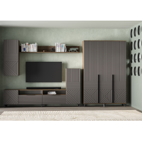 СГ Палау Шкаф 3х ств. табак/ грей софт