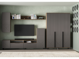 СГ Палау Шкаф 3х ств. табак/ грей софт