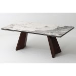 Стол BRIAN 200 MATTE PANDORA керамика на стекле/ Орех, ®DISAUR