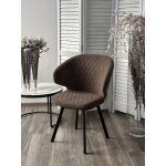 Стул ХИЛТОН 360 град., цвет B29 Шоколадный, велюр / черный каркас М-City