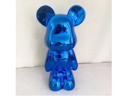 Статуэтка Lucky Bear (Bearbrick) IST-017, 28 см, синий глянцевый
