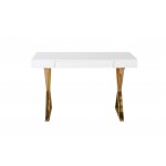 Стол-консоль Рокки MJ-001, 120х55х76 см, белый/золото Стол-консоль Рокки MJ-001, 120х55х76 см, белый/золото