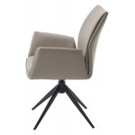 Стул YOZEF 360 град. поворот. HF017-09 Латте, экокожа / Черный, ®DISAUR
