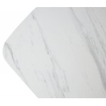 Стол CALVIN 180 SEMI-POLISHED SNOW CARRARA SOLID CERAMIC / Серый дуб, ®DISAUR