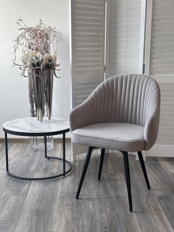 Стул ШЕЛЛ 360 град. поворот. B22 Серый, велюр / черный каркас, М-City Стул ШЕЛЛ 360 град. поворот. B22 Серый, велюр / черный каркас, М-City