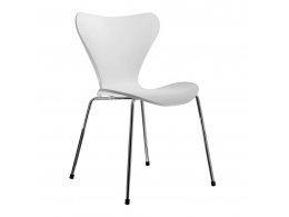 Стул Seven Style белый с хромированными ножками