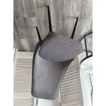 Стул БЕРТИ 360 град. поворот. B28 Темно-серый, велюр / черный каркас, М-City