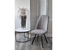 Стул ПРОВАНС 360 град. поворот. B22 Серый, велюр / черный каркас, М-City