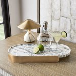 Поднос Lozenge Tray - Arabescato Marble