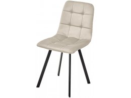 Стул РИЧИ, цвет H-06 Бежевый, велюр / черный каркас М-City