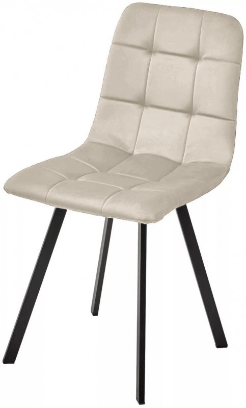 Стул РИЧИ, цвет H-06 Бежевый, велюр / черный каркас М-City