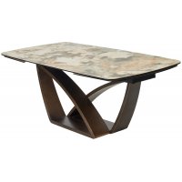 Стол ALONSO 200 TL-137  матовый, испанская керамика / брашированный каркас, цвет медный, ®DISAUR