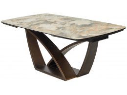 Стол ALONSO 200 TL-137  матовый, испанская керамика / брашированный каркас, цвет медный, ®DISAUR