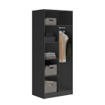 Шкаф Бостон 800*2200*500 (Графит)