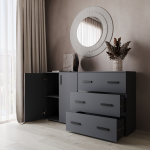 Комод Бостон 2 дверки+3 ящика 1602х890х403 (Графит)