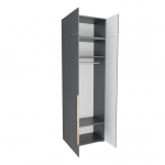 Набор Шкаф Фиеста + антресоль (Графит/Графит Софт) 802х2600х500