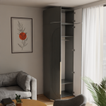 Набор Шкаф Фиеста + антресоль (Графит/Графит Софт) 802х2600х500