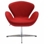Кресло SWAN CHAIR красный кашемир Кресло SWAN CHAIR красный кашемир