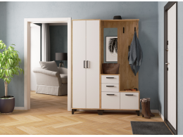 Прихожая Витра ЦС дуб крафт золотой/белый