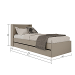 Кровать Астра (с ящиками) кашемир  900х2000