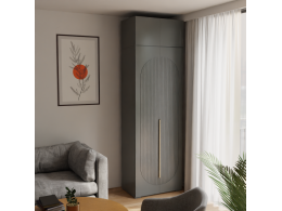 Набор Шкаф Фиеста + антресоль (Графит/Графит Софт) 802х2600х500